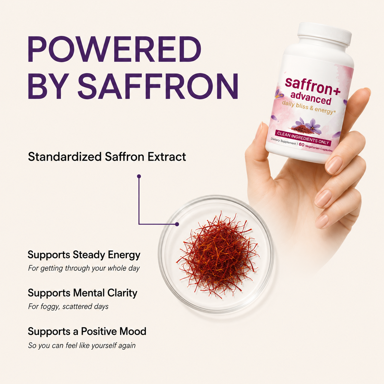 Saffron+ với chiết xuất saffron chuẩn hóa